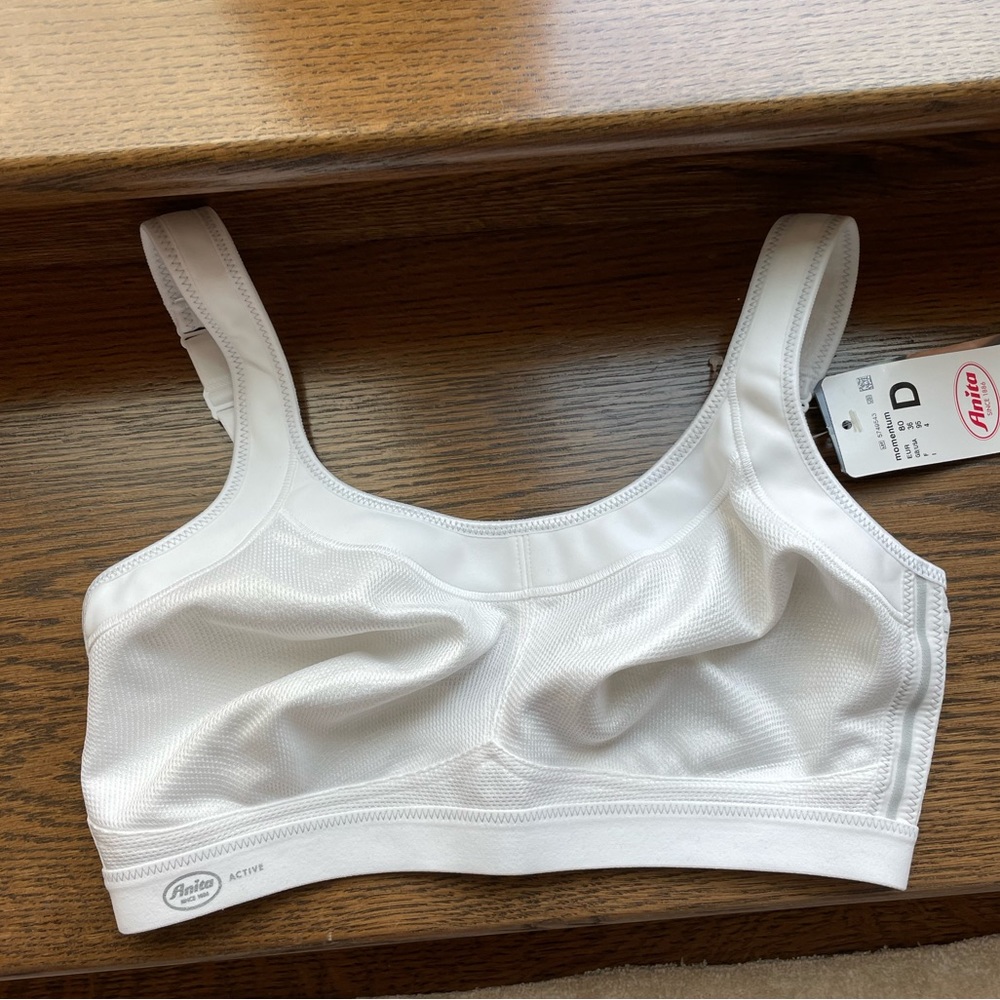 Anita Active Momentum Wire-Free Sports Bra size 36-D in white